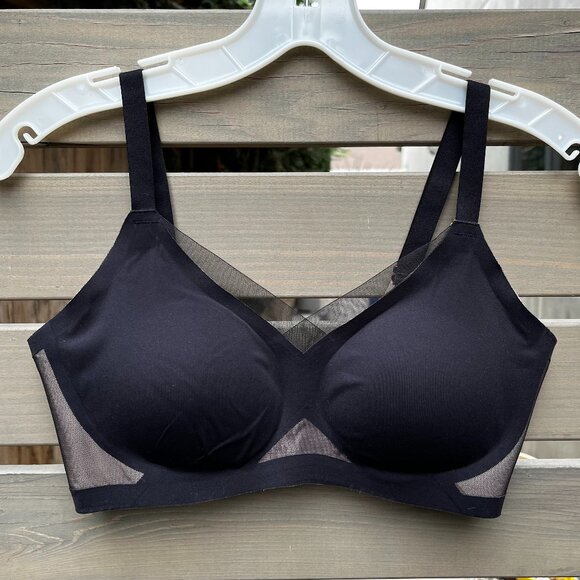 HONEYLOVE Bra S Small Crossover Wireless Adjustable Strap Padded Vamp Black - Picture 1 of 3